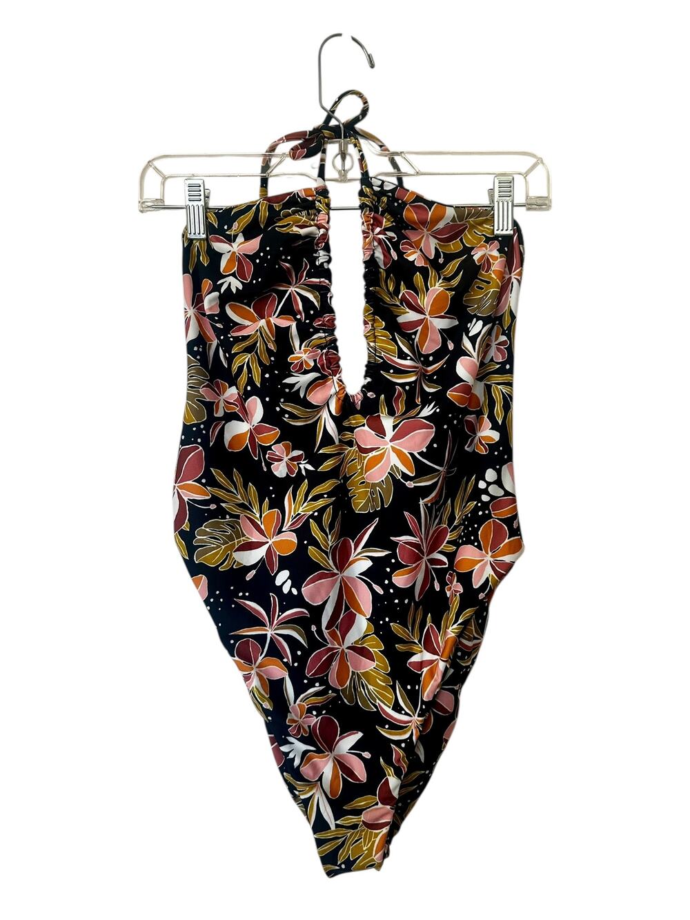 NWOT Volcom Fronds Forever One Piece Floral Swimsuit Size Large
